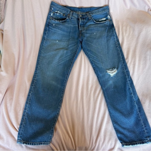 Levis 501T Distressed Jeans - Picture 1 of 12
